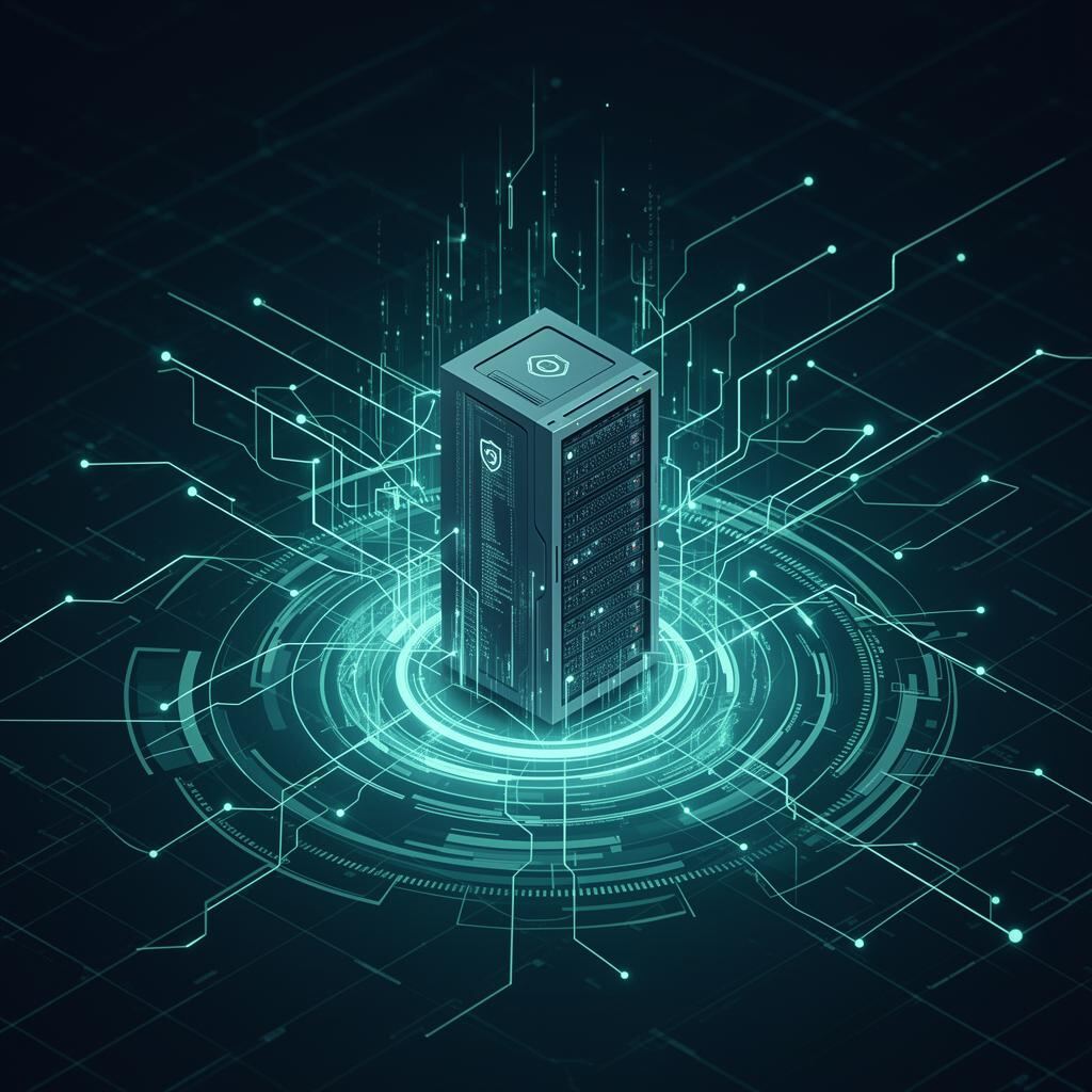 Central intelligence engine illustration for residential access control